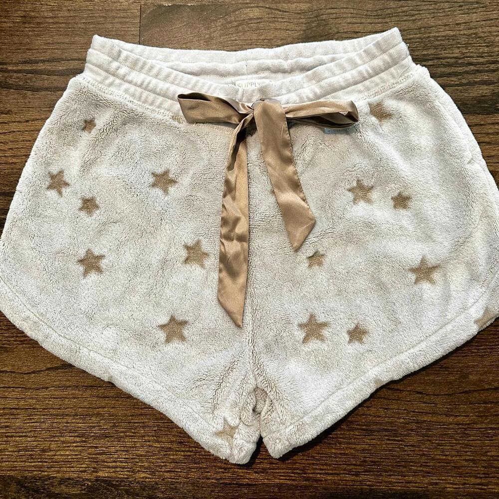 Z Supply Cuddle Up Plush Star Shorts Small